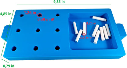 9 Pegs Board Sustainable Plastic Occupational Therapy Nine Hole Peg Test Kit (9HPT) for Improving Finger Dexterity, Skill Test