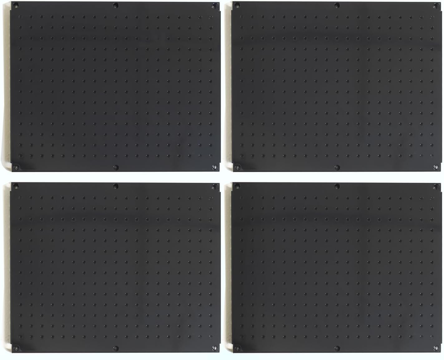 Metal Pegboard 12-Inch Tall x 16-Inch Wide Heavy Duty Wall Organizer for Home Garage Tool Storage 4pcs Green