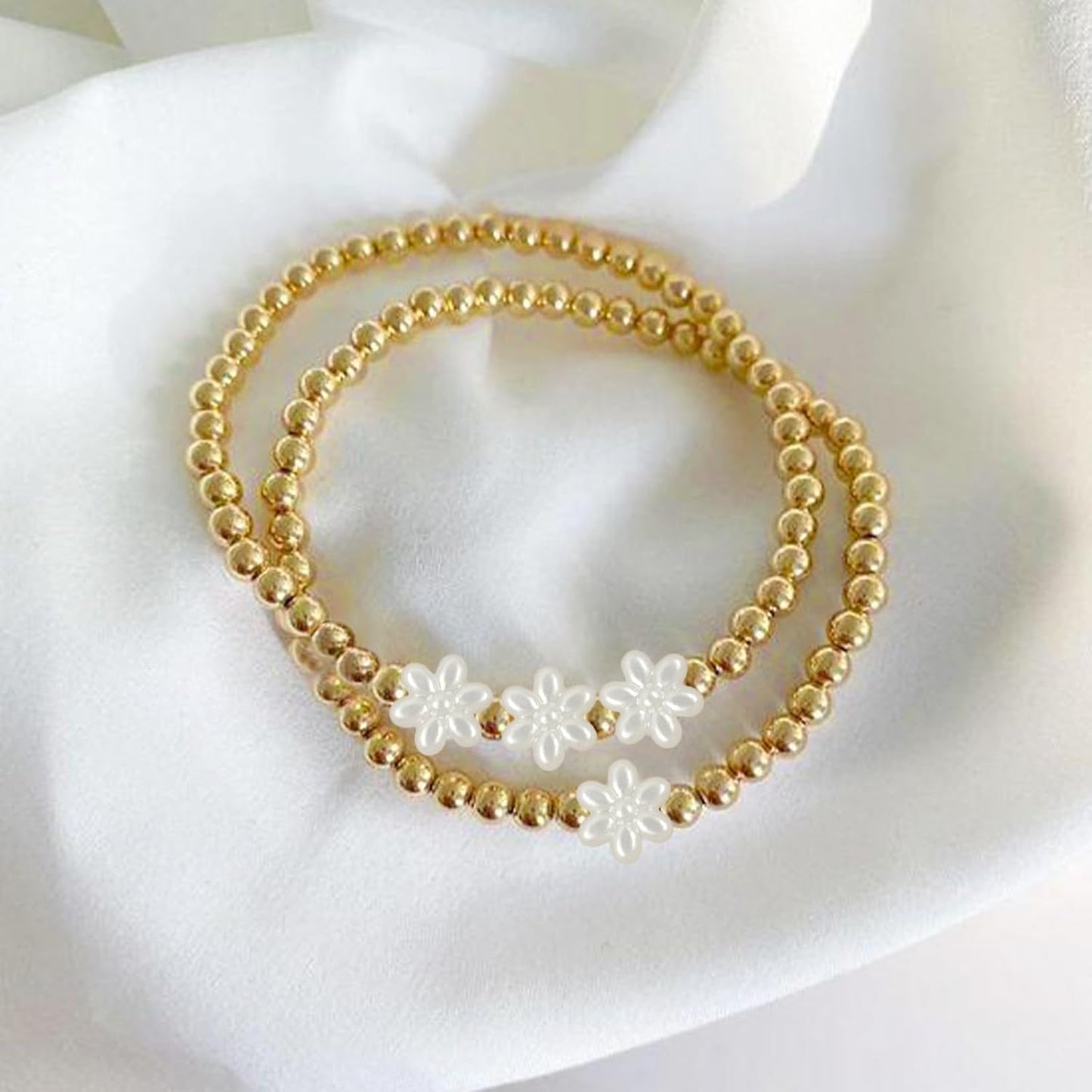 Hpebl 2136PCS Beads for Bracelets Pearl Bracelet Making Kit Friendship Bracelet Kits Bracelet Bead Kits Small Pearl Bead and Gold Beads Beading Kit for Bracelets Jewelry Making Kit