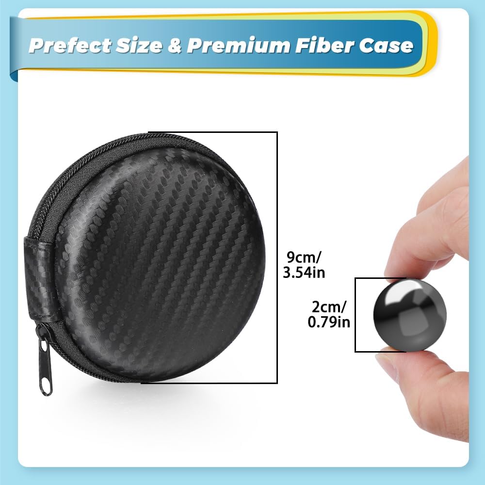 22PCS Round Magnetic Stones Fidget Toy Magnet Science Kit for Adults, Large Hematite Magnet Ball Desk Toy for Men Women, Whiteboard Locker Magnetic Rocks for Home Office