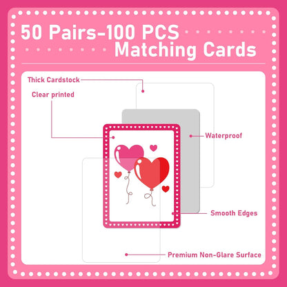 gisgfim 100 PCS Memory Matching Game Famous Paintings Concentration Memory Card for Adults Learning Educational Game A Fun & Fast Artworks Theme Matching Games
