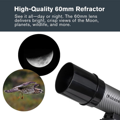 Celestron Travel Scope 70 Portable Refractor Telescope – 70mm Aperture, Fully-Coated Glass Optics – Includes Tripod, Backpack & Software – Ideal for Beginners & Travel