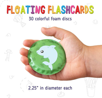 merka Bath Toys Flash Cards - 36-Pc Multicolor 2.25-Inch Foam Alphabet & Number Cards - Waterproof Bath Time Toddler Learning Toys for Ages 1-3