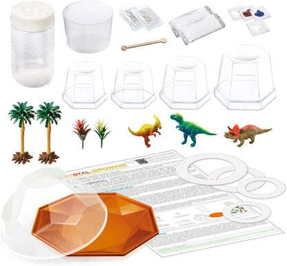 4M Dino Crystal Terrarium, Crystal Growing Science and Activity Kit with a Dinosaur Theme, for Ages 10+, STEM for Boys and Girls