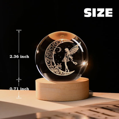 3D Solar System Crystal Ball Space Lover Model Themed Gifts 3D Planets Glass Ball 60mm Decorative Sphere Decor Astronomy Birthday Gift