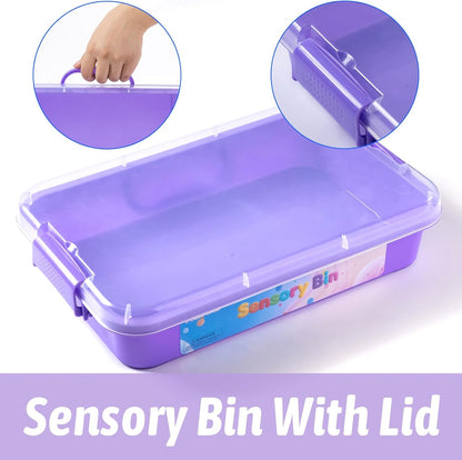 Pet Track Set, Pet Sensory Bin for Kids, All-in-One Animal Sensory Sand Kit with Dog Playset & Tools