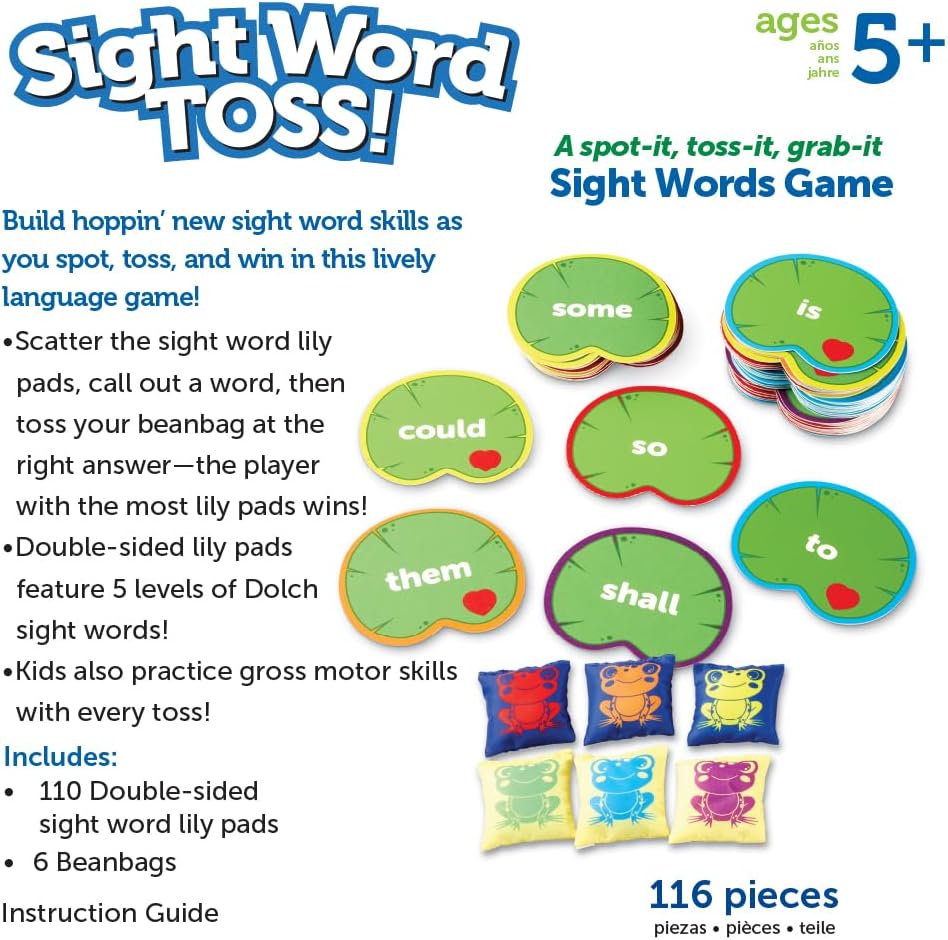 Learning Resources Sight Word Swat A Sight Words Game - Phonics Flash Cards, Board Games for Kids, Montessori Spelling , Homeschool, Classroom Must Haves, Teacher Supplies, Gifts for Boys and Girls