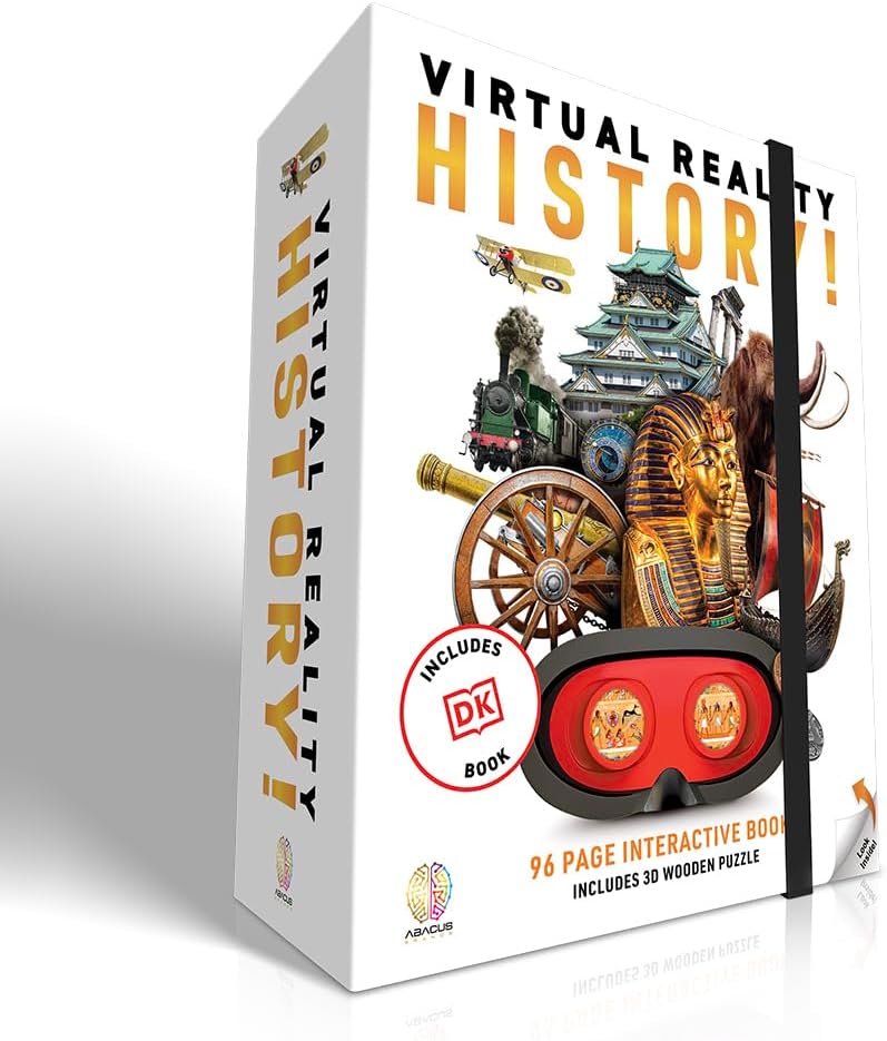 Abacus Brands Virtual Reality History! - Illustrated Interactive VR Book and STEM Learning Activity Set - for Ages 8 and Up
