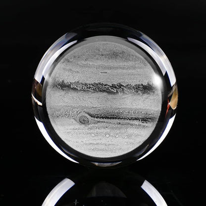 3d Crystal Ball Solar System Crystal Ball with Led Lamp Base - Best Birthday Science Gifts For Man Teacher Boy Kids Girls Men - Galaxy Jupiter Saturn Moon Earth Solar System Space Astronomy Gifts