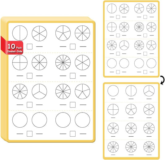 Lachilly 10 Pack Number Bonds Learning Big Cards, Double-Side Dry Erase Board, Math Manipulatives Ten Frame Teaching Resources for Homeschool Perschool Primary School Supplies, 8.26x11.22 Inch