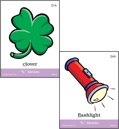 Super Duper Publications | Articulation L Blends Fun Deck | Vocabulary and Language Development Flash Cards | Educational Learning Materials for Children