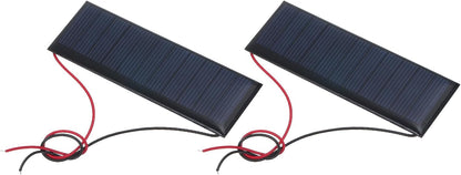 MECCANIXITY 2 Pcs 5.5V 0.44W 70mA Mini Solar Panels, Small Polycrystalline Solar Cell Panel with 2 Cable for DIY Electric Toy Materials Kits Charger, 60mm x 60mm