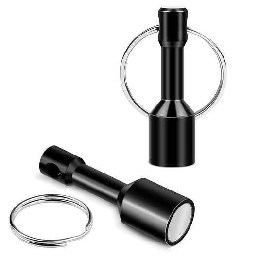 Keychain Magnets, Magnetic Key Chain for Testing Brass, Neodymium Pocket Magnet Key Holders with Strong Magnetic Black Rare Earth, Precious Metal Verifier for Gold & Silver Testing Kit -12 Pack