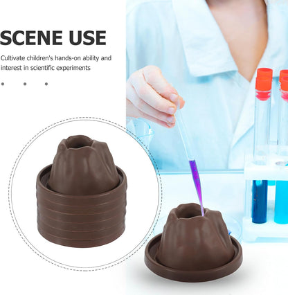 6pcs Small Volcano Model Kit Science Project DIY Volcano Building Props for Educational Exploration Safe Eruption Simulation