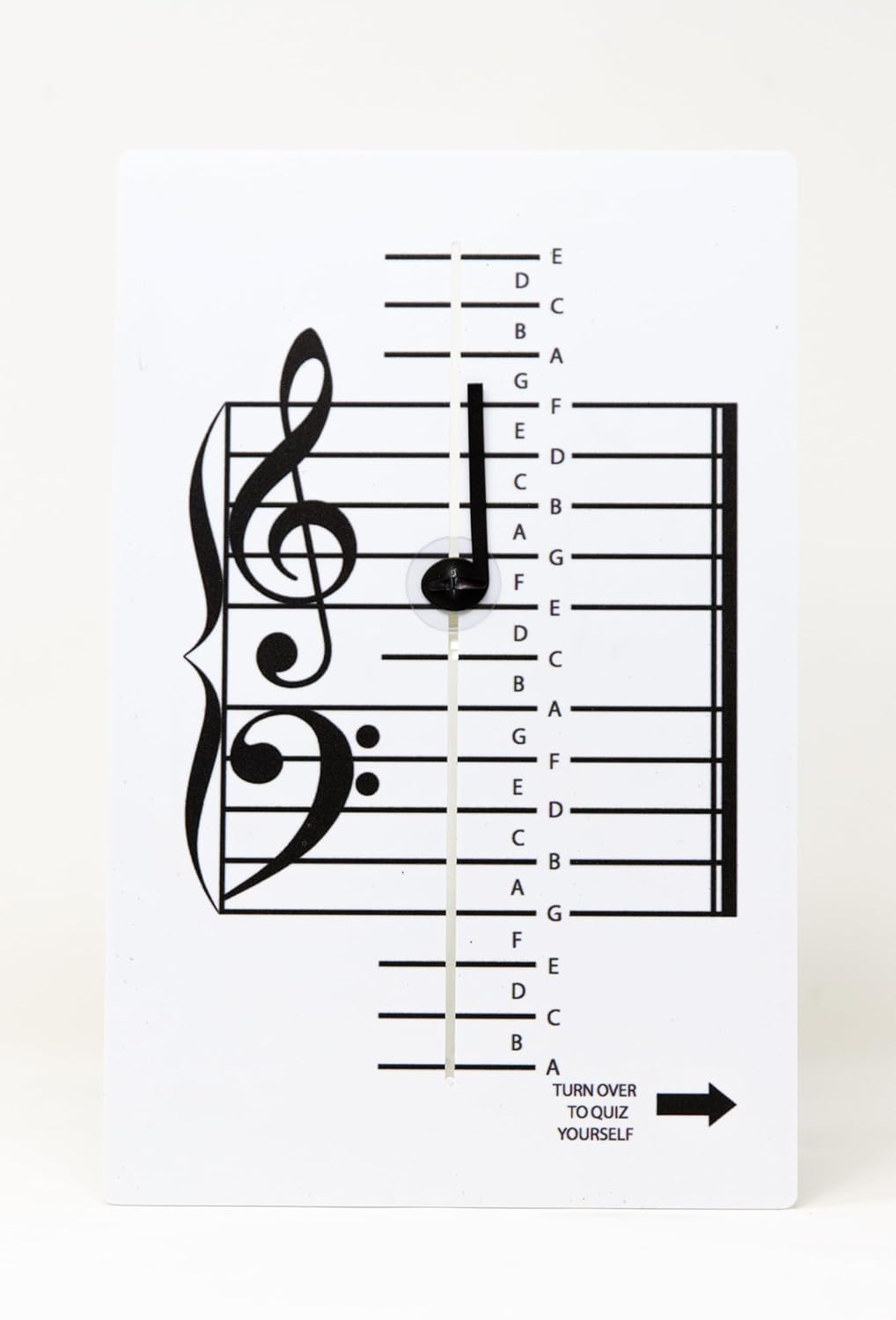 Kits Grand Staff Dry Erase Magnetic Music Theory Board with 35 Note Magnets and Marker (9 x 11.5 Inches) - Piano Teaching Tool, Music Staff Whiteboard, Keyboard Practice Aid