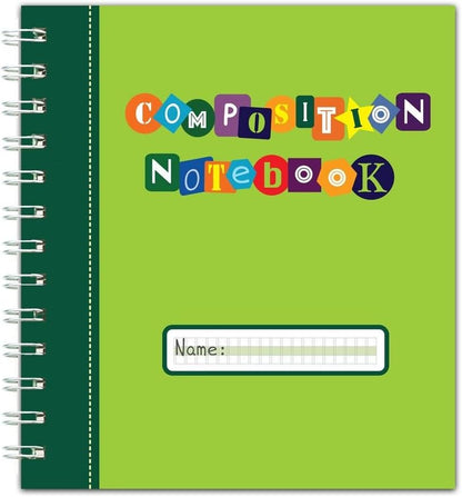 Channie’s Handwriting Improvement Spiral Notebook, Stylish Visual Writing & Printing Aid for Elementary School Students and Special Needs Kids & Teens, 120 Pages, Thick Paper, Size 10.5" x 9.5"