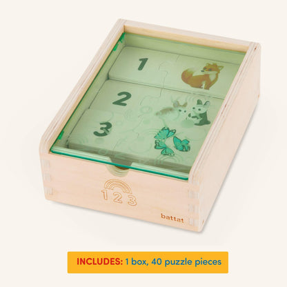 Battat – One – Match Puzzle – Alphabets Wooden Puzzle for Toddlers – Wooden Toys – Educational Toys – 3+ Years– Self Correcting Puzzles with Storage Box ABC