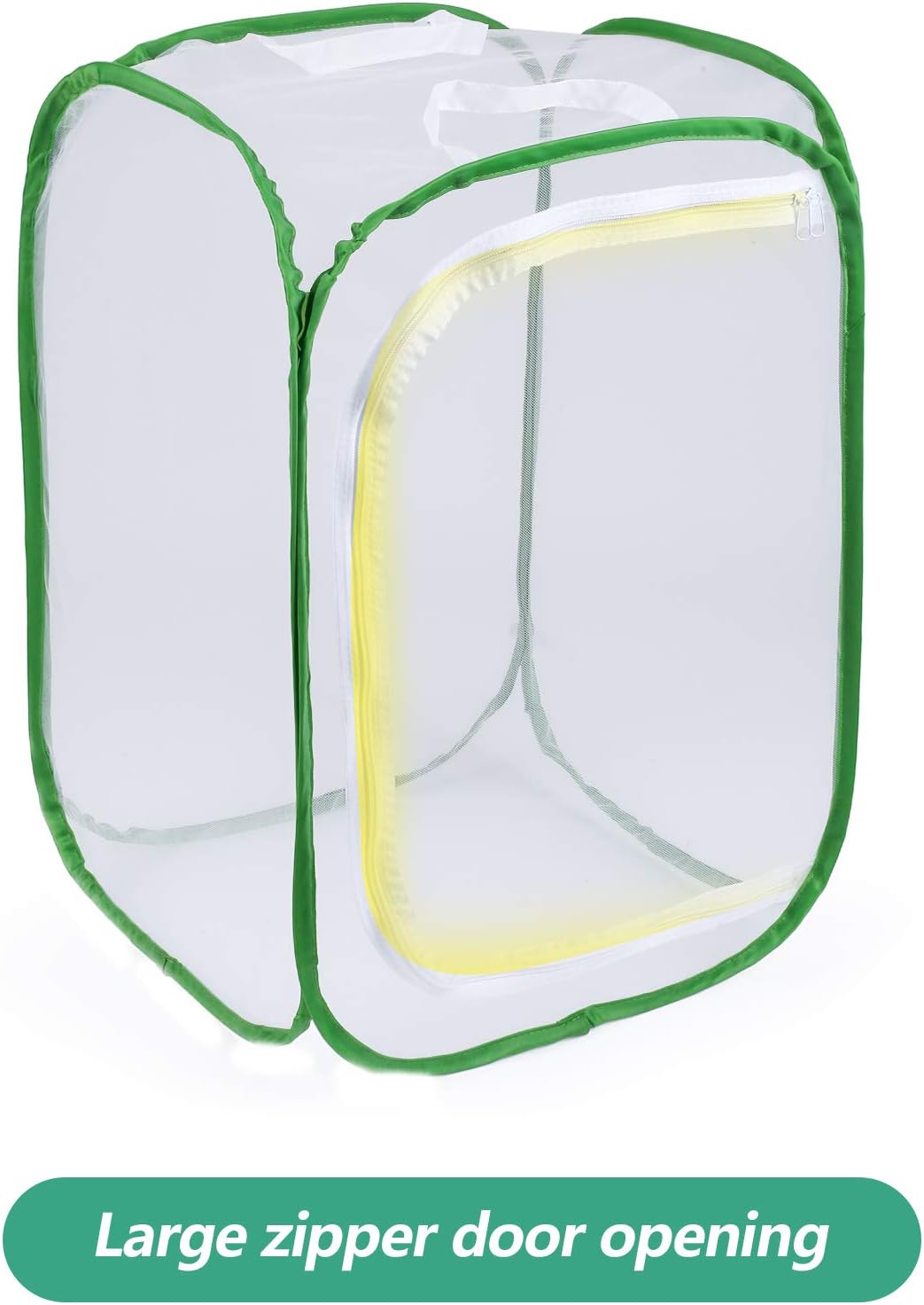 23.6" Large Butterfly Habitat Insect Cage Caterpillars Enclosure Pop-up Clear View 6 Mesh Panels 15.7 x 15.7 x 23.6 Inches Tall
