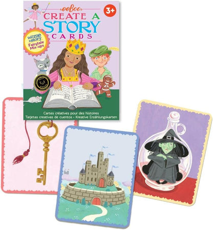 eeBoo: Mystery in The Forest Create a Story Pre-Literacy Cards, 36 Cards with Colorful Characters, Encourages Imagination, for Ages 3 and up