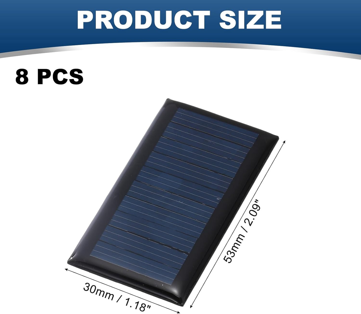 MECCANIXITY 8PCS 1.5V 0.09W 0.06A Mini Solar Panels for Solar Power, Small Solar Photovoltaic Cells Charge DIY Electric Toy Materials Solar System Kits, 1.18" x 1.18"