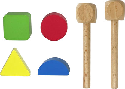 Teamson Kids Preschool Play Lab 7-in-1 Large Wooden Activity Cube Station Center Bead Maze and Counting for Kids Baby Toys, Natural