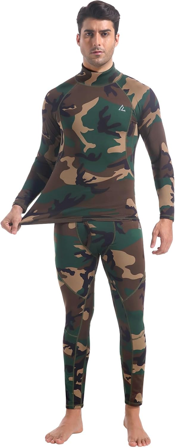 CL convallaria Thermal Underwear Long Johns Set Mens Winter Gift Hunting Gear Sport Base Layer Bottom Top - Colors A