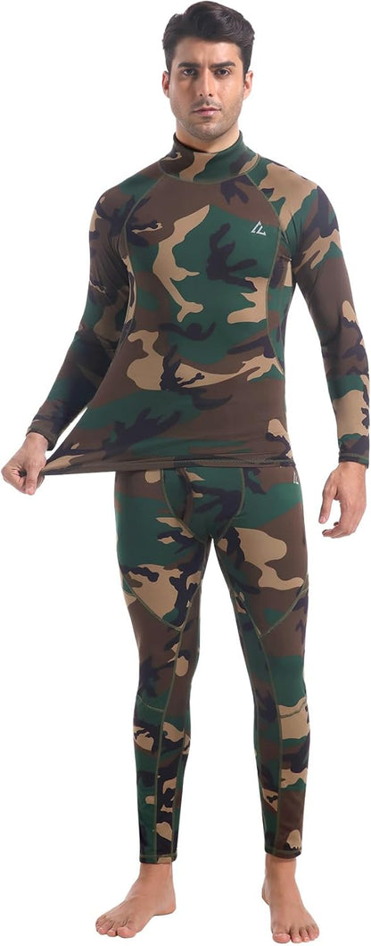 CL convallaria Thermal Underwear Long Johns Set Mens Winter Gift Hunting Gear Sport Base Layer Bottom Top - Colors A