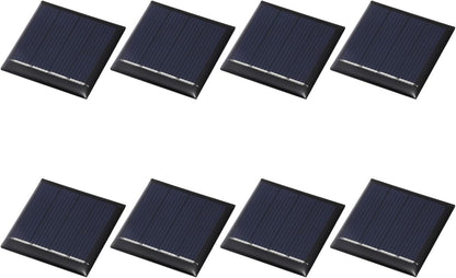 MECCANIXITY 8PCS 1.5V 0.09W 0.06A Mini Solar Panels for Solar Power, Small Solar Photovoltaic Cells Charge DIY Electric Toy Materials Solar System Kits, 1.18" x 1.18"