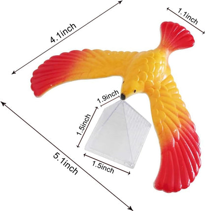 4PCS Balance Bird Gravity Bird with Pyramid Combination Physics Toy Physical Science Adults Office Desktop for Science Lovers Children and Teachers of All Ages