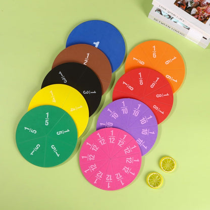 EHR Magnetic Fraction Circles Set (6 Sets) for Fractions Math Manipulatives – Educational Tool for Kids in 3rd to 5th Grade