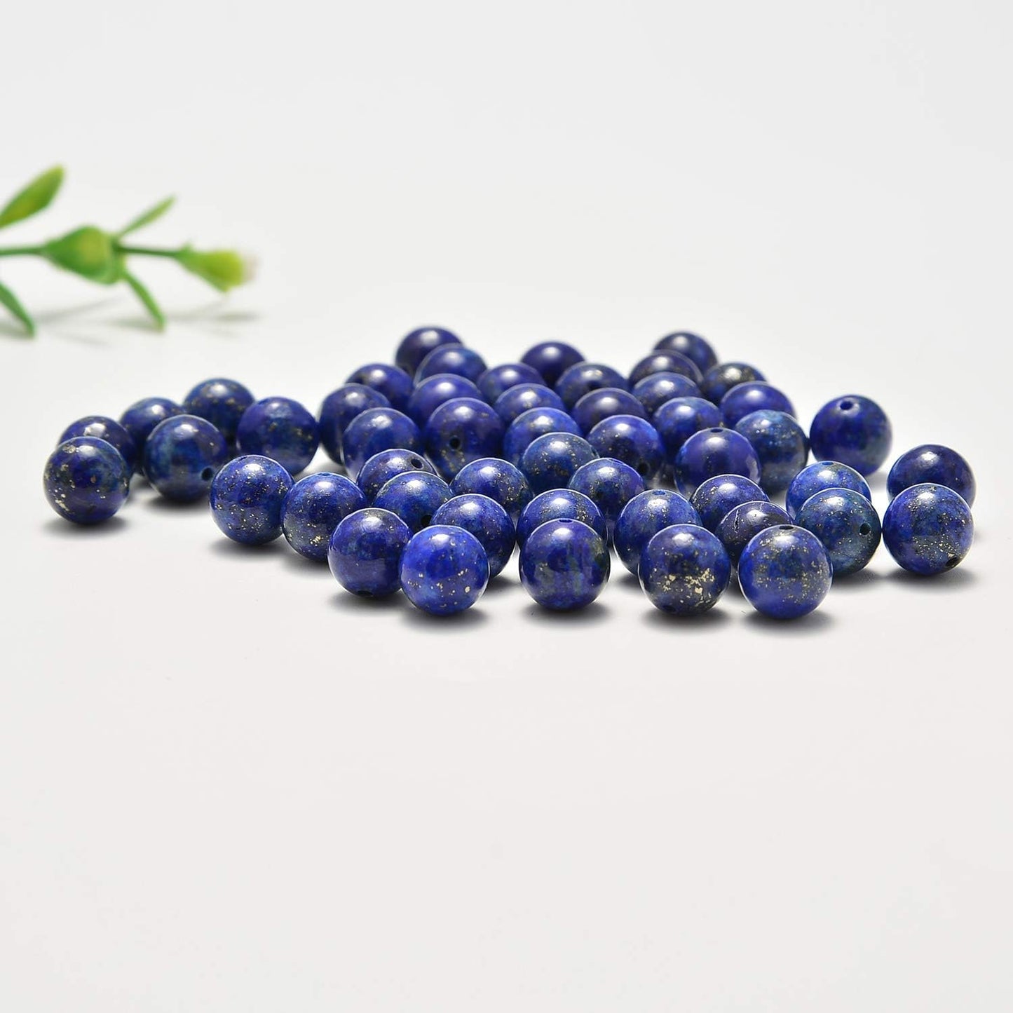NCB 100pcs Original Natural Stone Beads Gemstone Round Loose Beads 6mm 8mm 10mm (Blue Aventurine, 6mm 100Beads) - Colors A
