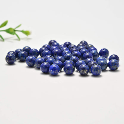NCB 100pcs Original Natural Stone Beads Gemstone Round Loose Beads 6mm 8mm 10mm (Blue Aventurine, 6mm 100Beads) - Colors A