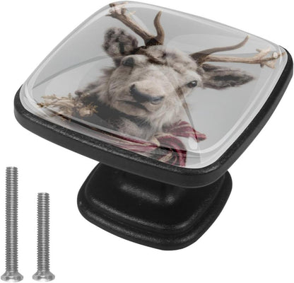 4 Pack Cabinet Knobs Drawer Pulls, 30mm Round ABS Glass Drawer Hardware Growing Butterfly Cabinet Handles with Screws for Dressers Kitchens Cupboard