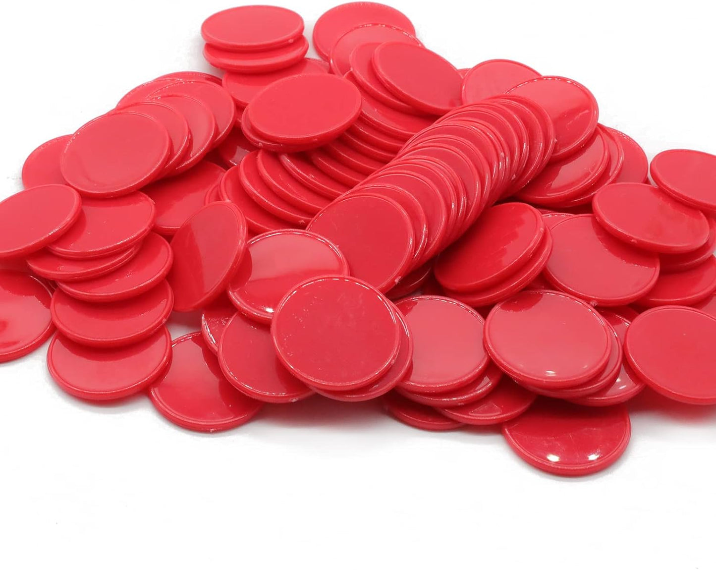 Set of 100 Opaque Plastic Learning Counters Mini Poker Chips Game Tokens with Storage Box (Black+White+Blue+Purple, 1 Inch)
