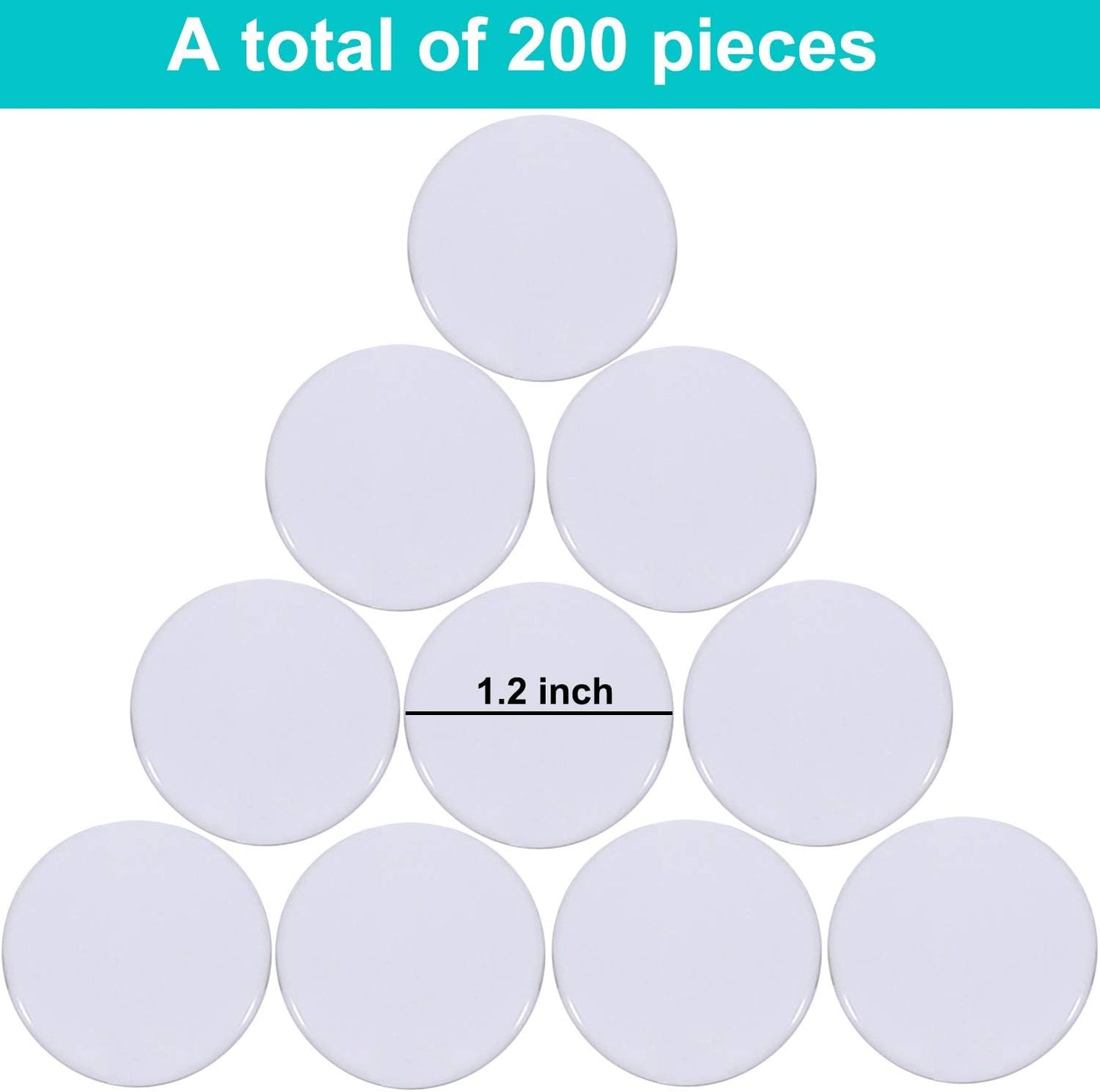 Coopay 200 Pieces 10 Colors 1-1/5 inch Plastic Learning Counters Disks Bingo Chip Counting Discs Markers for Math Practice and Poker Chips Game Tokens