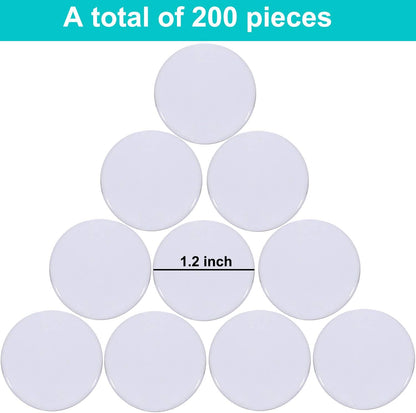 Coopay 200 Pieces 10 Colors 1-1/5 inch Plastic Learning Counters Disks Bingo Chip Counting Discs Markers for Math Practice and Poker Chips Game Tokens