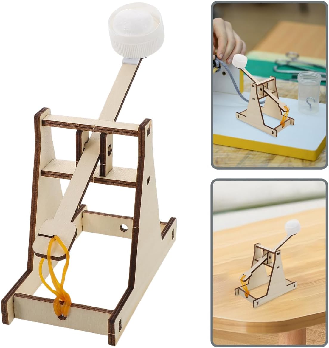 Kids Catapult Building Kit Trebuchet Engineering Kit Stem Puzzle Learning Activity Your Own Wood Projectile Launcher and Discover Physics