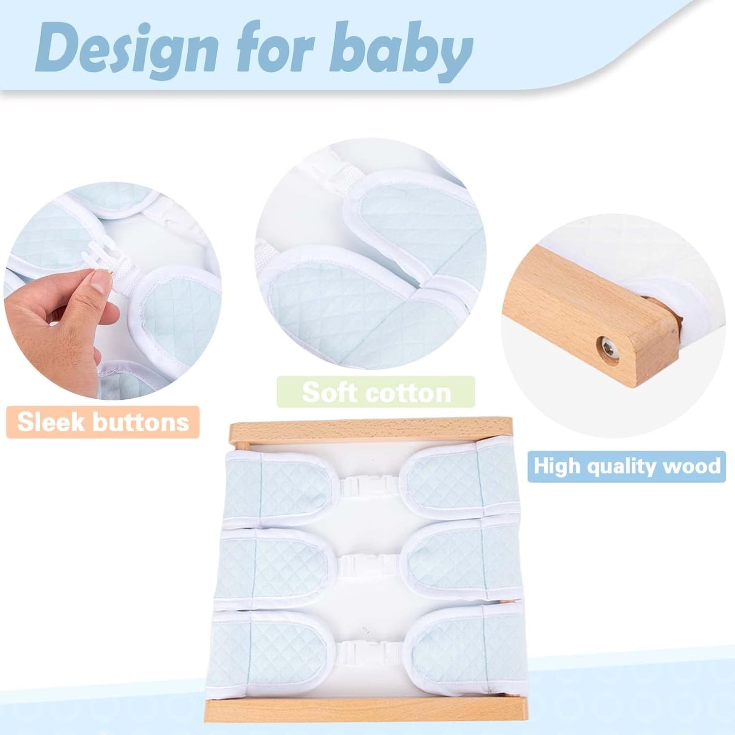 Montessori Wooden Toys for Dressing Learning Board Learning Basic Dressing Skills - Buttons, Snaps, Zippers, Belt Buckles & Hook-and-Loop Fastener Toys for 1 2 3 Year Old Toddlers Sensory Toy Gifts