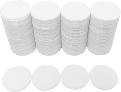 Smartdealspro Set of 100 1 Inch Opaque Plastic Learning Counters Mini Poker Chips Game Tokens with Storage Box (Pink)
