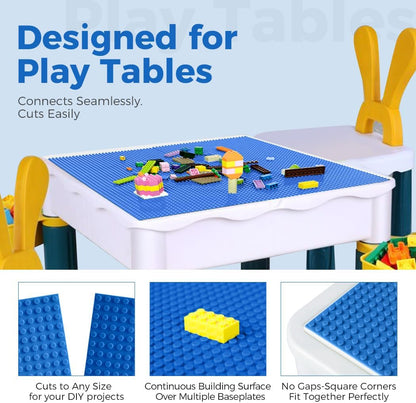 Classic Baseplates Building Plates-10" x 10" Building Boards,100% Compatible with All Major Brands and Activity Table, Creative Platforms Mats for Toy Bricks (Sand, 8 Pack)