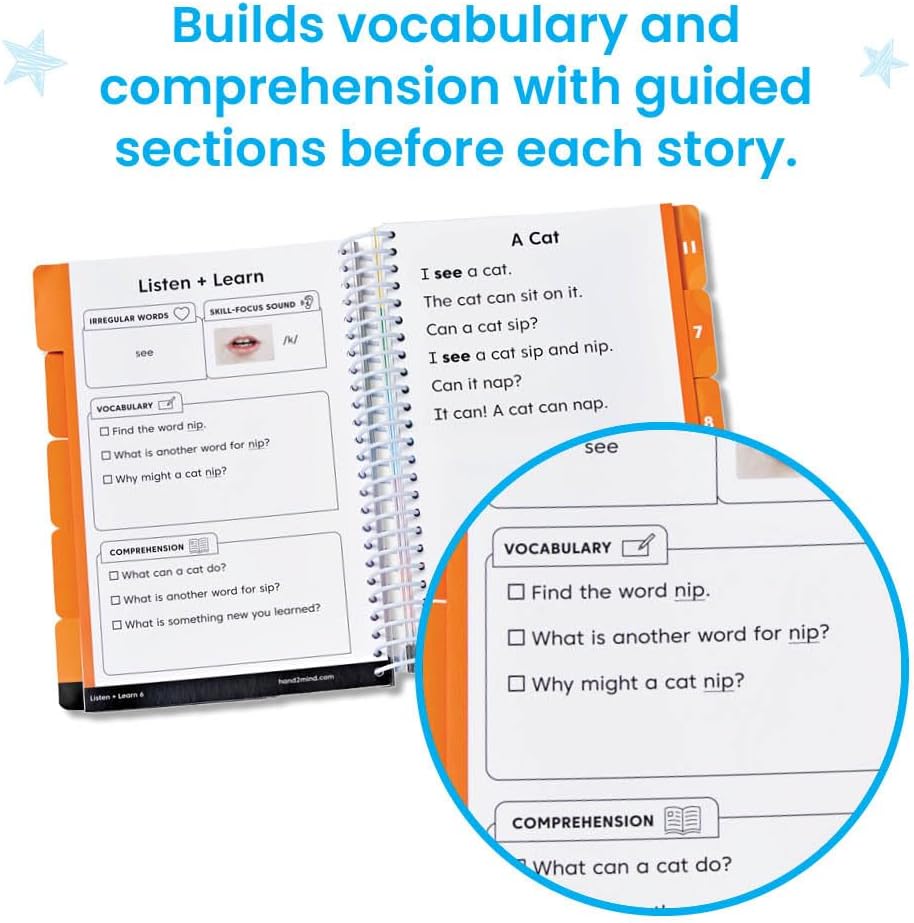 hand2mind Guided Phonics + Beyond Decodable Books Unit 2, CVC Books for Beginning Readers, Science of Reading Classroom Materials, Learn to Read Leveled Readers, Preschool Curriculum for Teachers