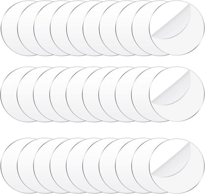 Jetec 30 Pcs 4 Inch Acrylic Circle Blanks Clear Disc Round Transparent Acrylic Coasters Ornament Blanks Miniature Bases for Crafts Christmas Ornament DIY Art Projects Supplies