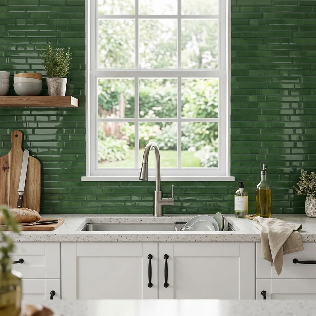 Thick Peel and Stick Backsplash Tile 12"x12" 3D Self Adhesive Marble Tiles for Kitchen and Bathroom Wall (10-Sheet,Brown)