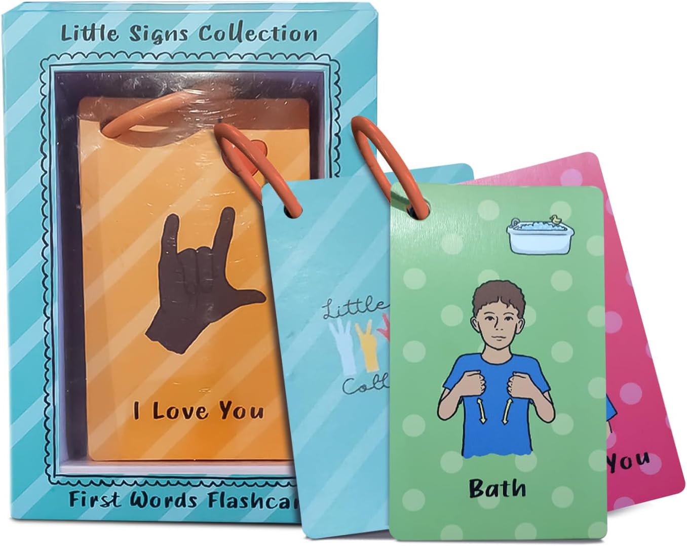 ASL First Word Flash Cards – American Sign Language Learning Cards for Beginners, Parents, Teachers & Speech Therapy, Visual Communication Training Aid