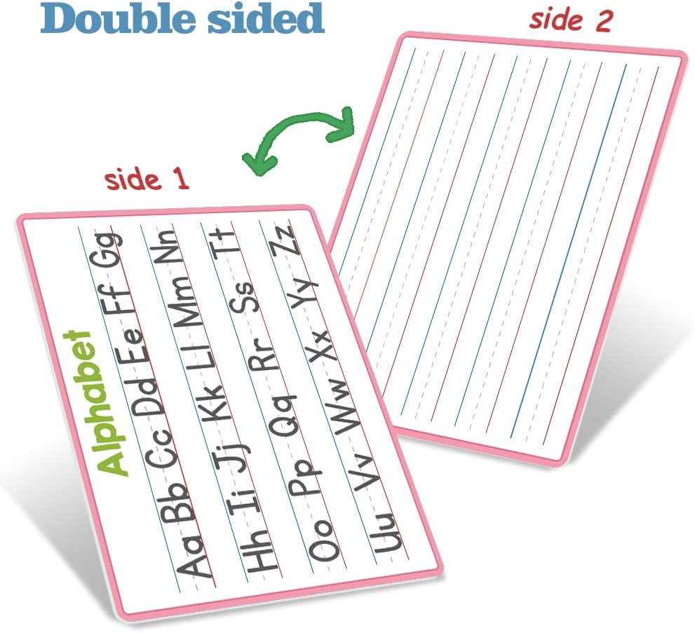 Lachilly Double Sided Dry Erase Handwriting Practice Boards Fractions Learning Place Value from Billions to Decimal Numbers Math Grid Manipulative Lapboard for Students