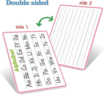 Lachilly Double Sided Dry Erase Handwriting Practice Boards Fractions Learning Place Value from Billions to Decimal Numbers Math Grid Manipulative Lapboard for Students