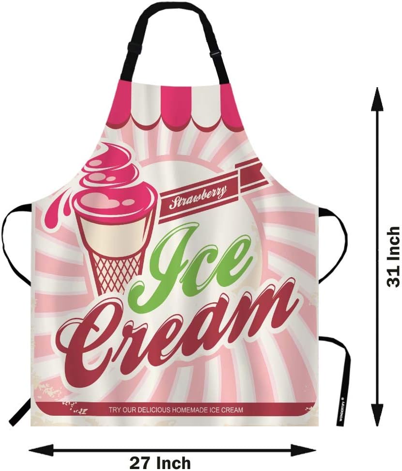 WONDERTIFY Science Education Sketch Apron,Laboratory Chemistry Book Equation Loupe Beaker Flask Glass Bib Apron with Adjustable Neck for Men Women,Suitable for Kitchen Cooking Chef Grill Bistro Apron