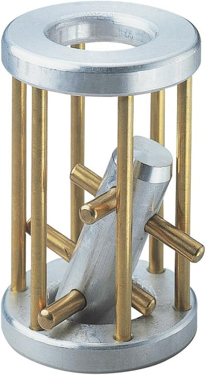 Bits and Pieces Metal Brain Teaser Puzzle - Torpedo Disentanglement Puzzle, 3D Assembly Puzzles for Adults