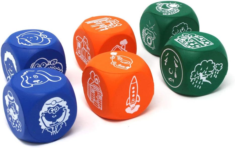 Learning Resources Story Starter Picture Cubes, Story Dice Cubes Toys, Educational Toys, Vocabulary Games for Kids, Teaches Communication, Suitable for Group Activities, Ages 4+