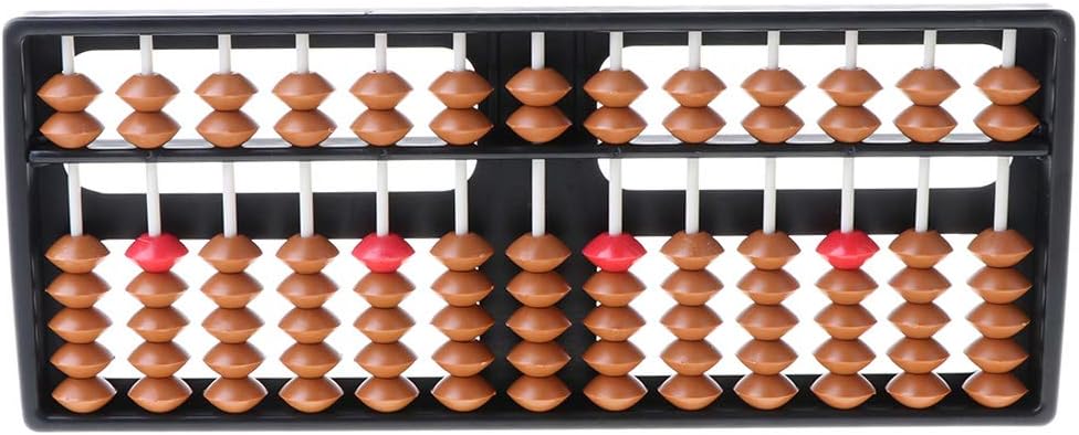 angwang Plastic Abacus,Plastic Abacus Arithmetic Soroban 13 Digits Kids Maths Calculating Tool